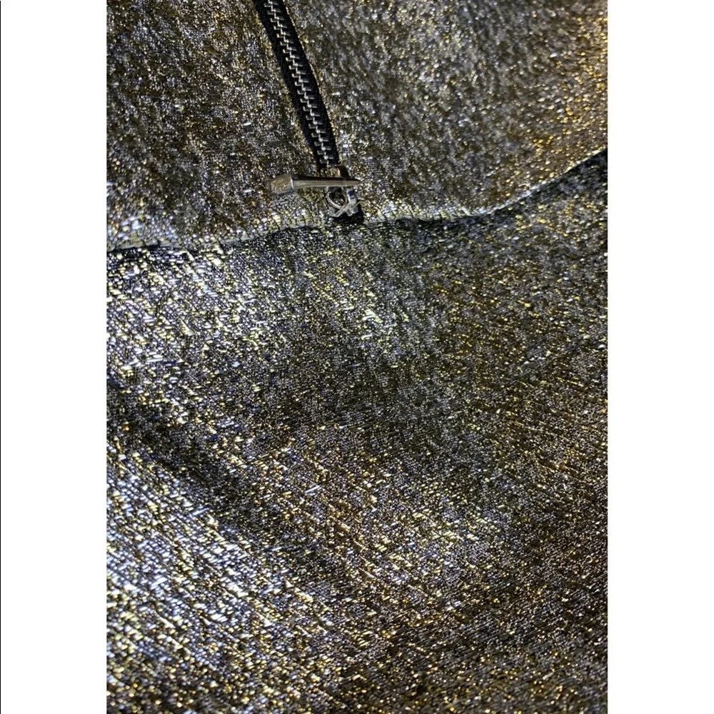 1.State Gold Silver Metallic Short Sleeveless Mini Cocktail Party Dress Women XL - Picture 7 of 12